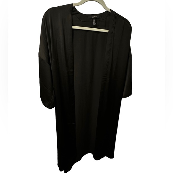 Forever 21 Longline Satin Cardigan (Small) - Picture 1 of 4